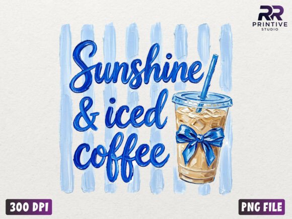 Download Sunshine &amp; Iced Coffee Hand Painted PNG - Sunshine Collection